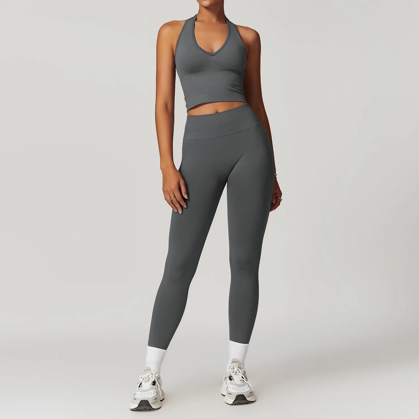 FlexAura™ Seamless Yoga Set - 2/3 PCS Bra, Leggins and Jacket set