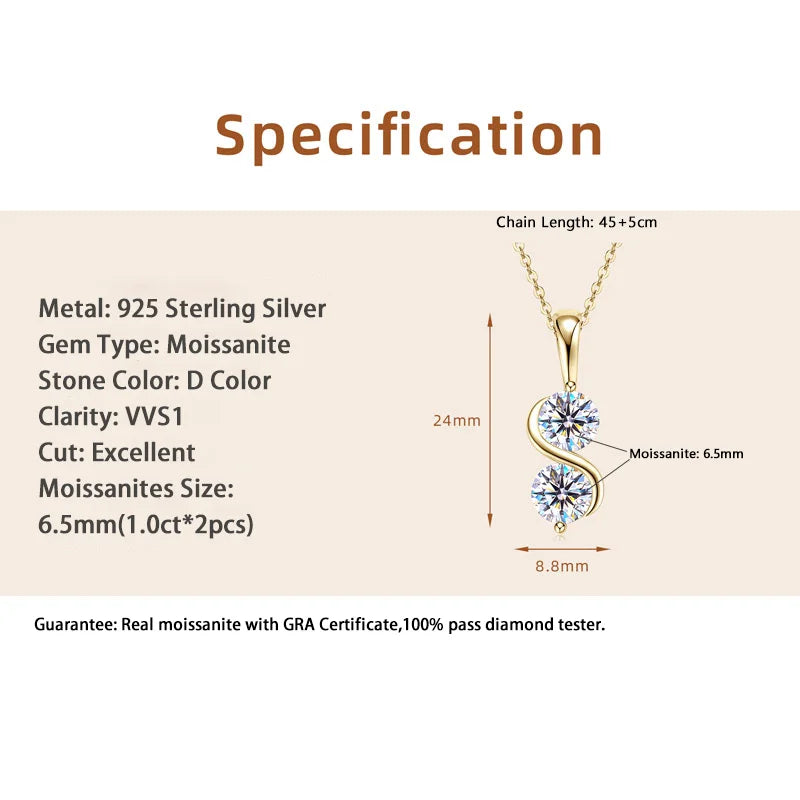 Eternal Twist™ Moissanite Necklace – Wedding & Gift Edition