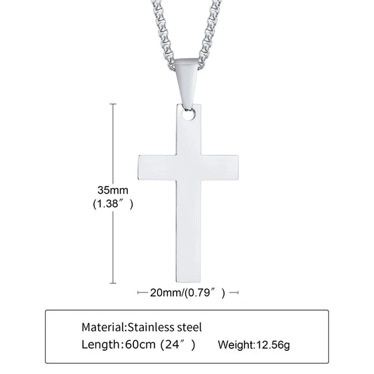 IronFaith™ Stainless Cross Necklace Anti-allergy. Waterproof. Built to last.
