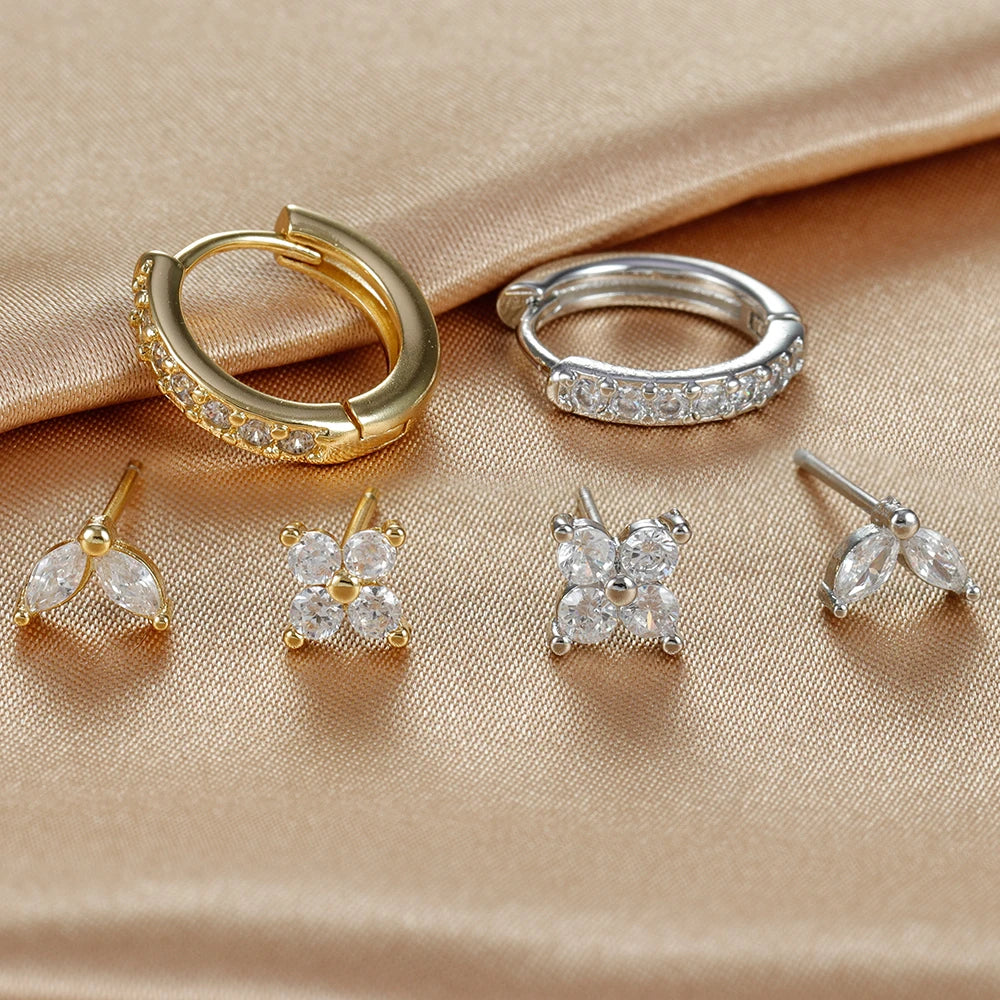 Aurora Bloom™ Earring Set 3PCS Stainless Steel Gold