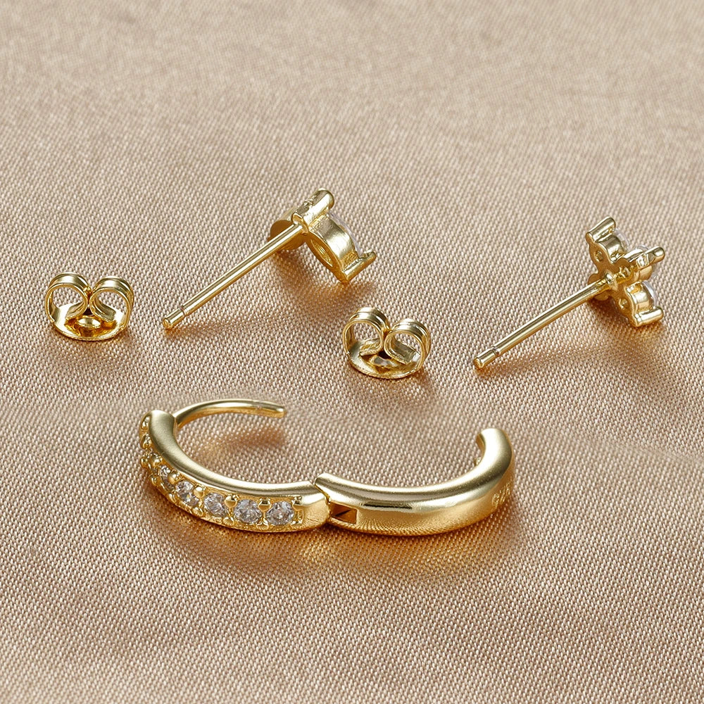 Aurora Bloom™ Earring Set 3PCS Stainless Steel Gold