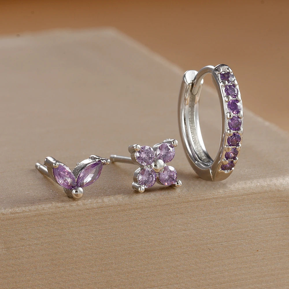 Aurora Bloom™ Earring Set 3PCS Stainless Steel Gold