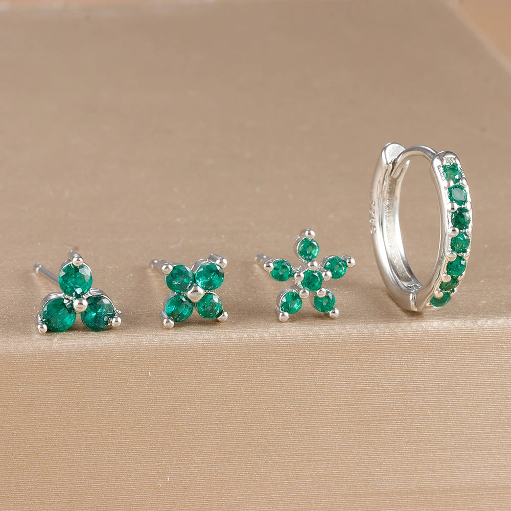 Aurora Bloom™ Earring Set – 4 PCS Stainless Steel 18 Gold