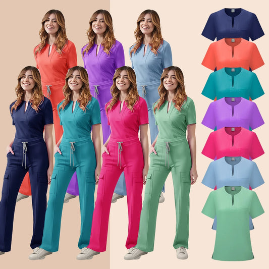 ScrubEssence Women’s Medical Uniform – 2-Piece Set with Pocket Top & Pants