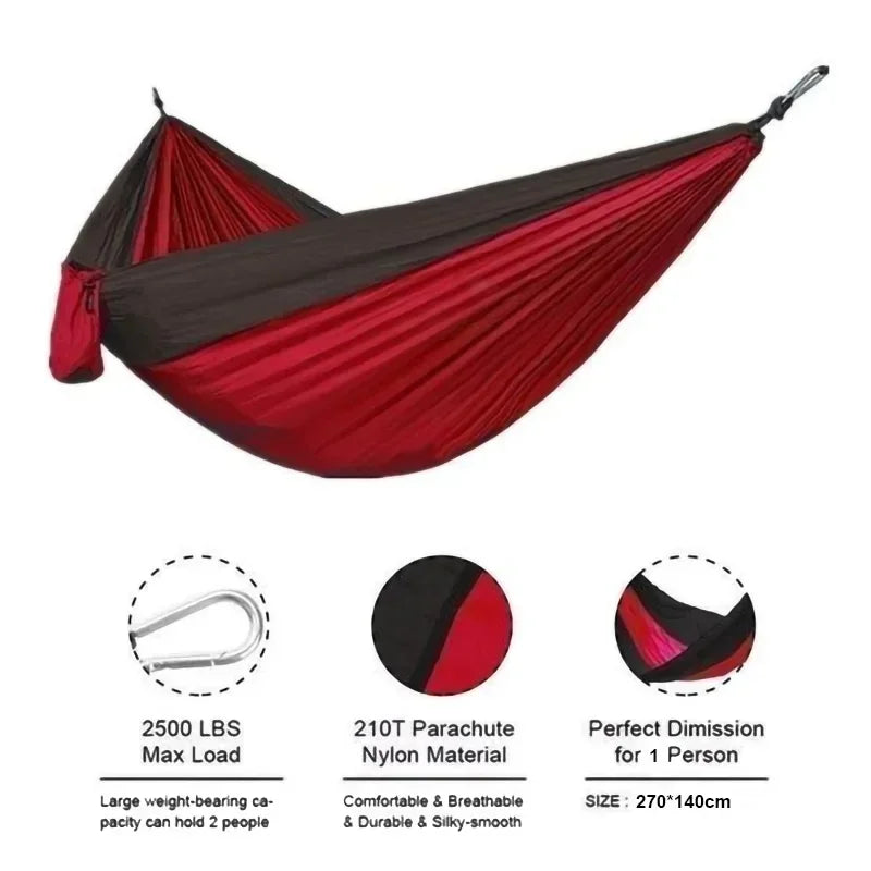 🌿 SoloNest™ Outdoor Nylon Hammock