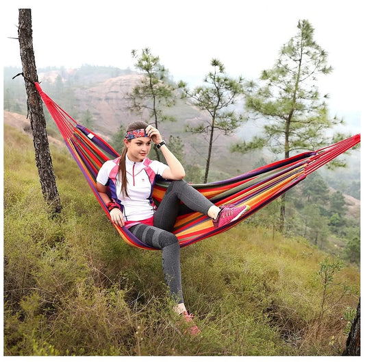 CottonLounge™ 2-Person Hammock — clean, cozy, and brandable.
