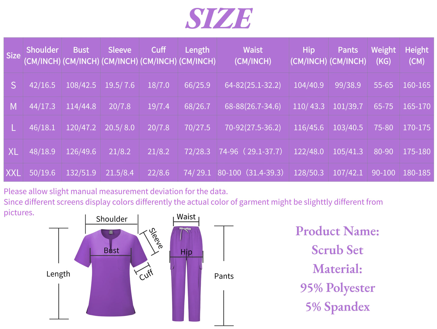 ScrubEssence Women’s Medical Uniform – 2-Piece Set with Pocket Top & Pants