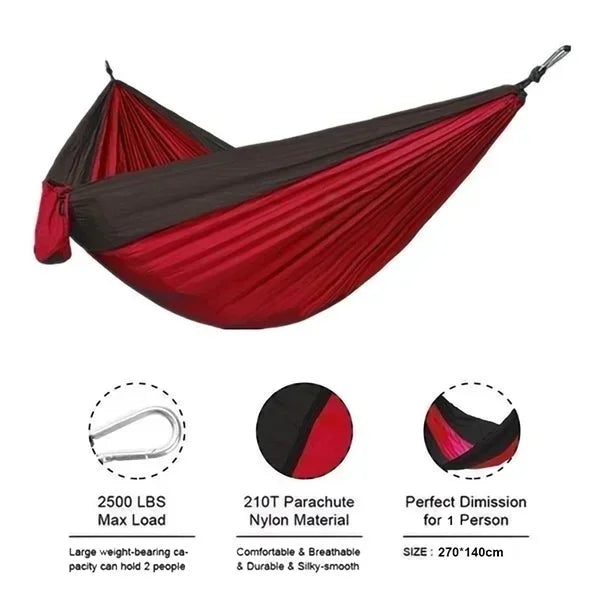 🌿 SoloNest™ Outdoor Nylon Hammock