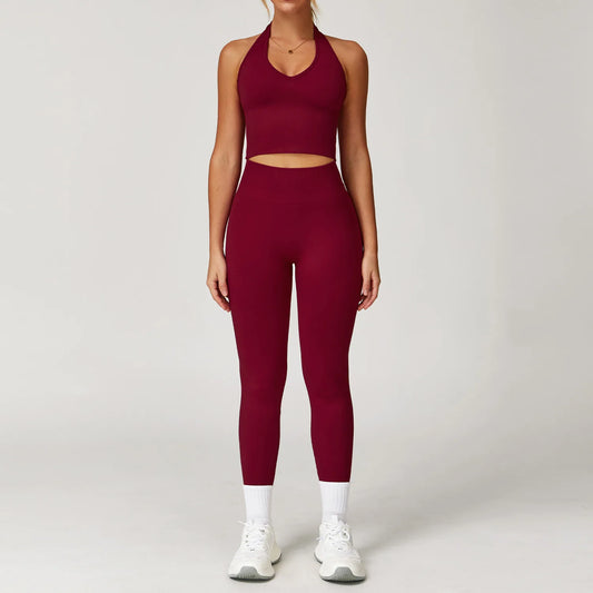 FlexAura™ Seamless Yoga Set - 2/3 PCS Bra, Leggins and Jacket set