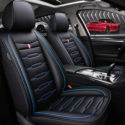 Leather Front Rear Full Set Car Seat Covers for Kia Rio Sportage Ceed Niro Stinger Optima Soul Forte Spectra Sorento Accessories