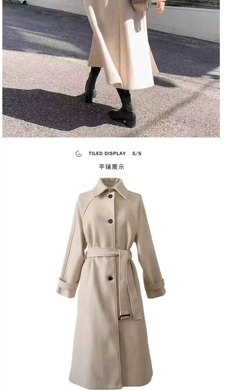 Tweedelle Woolen Long Coat