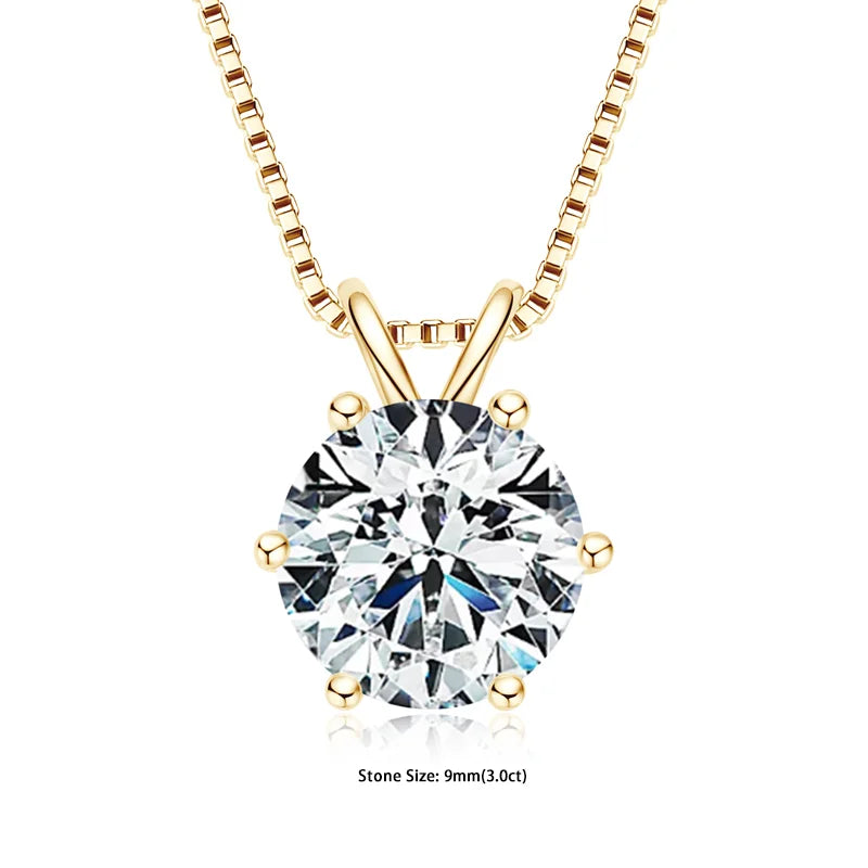 PureGlow™ 925 Silver Moissanite Necklace – Certified Gift Edition