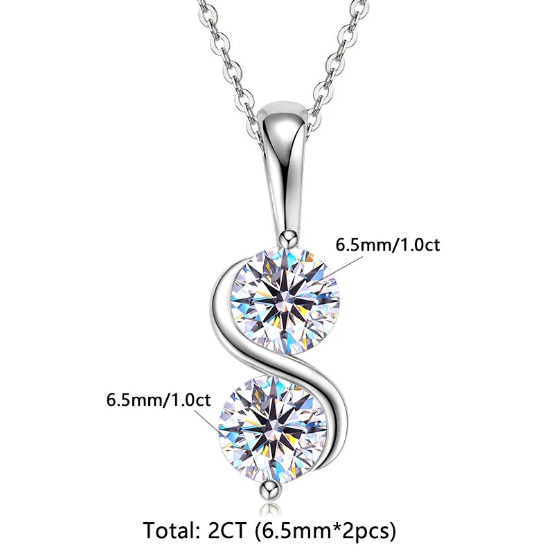 Eternal Twist™ Moissanite Necklace – Wedding & Gift Edition