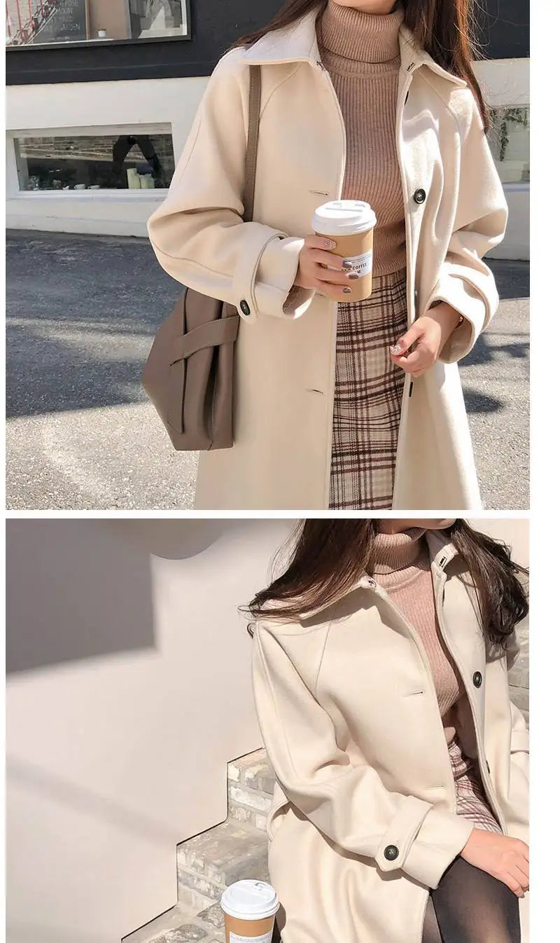 Tweedelle Woolen Long Coat