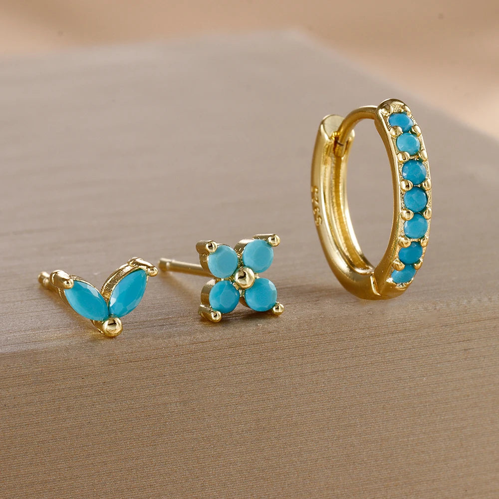 Aurora Bloom™ Earring Set 3PCS Stainless Steel Gold
