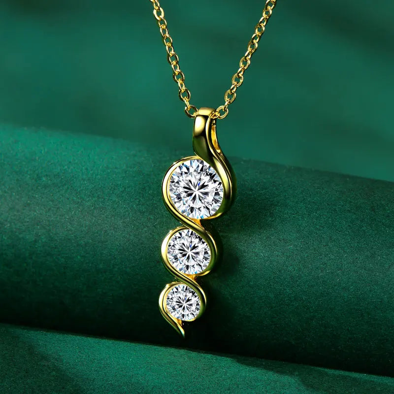 Eternal Twist™ Moissanite Necklace – Wedding & Gift Edition
