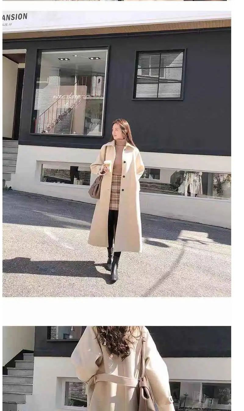 Tweedelle Woolen Long Coat