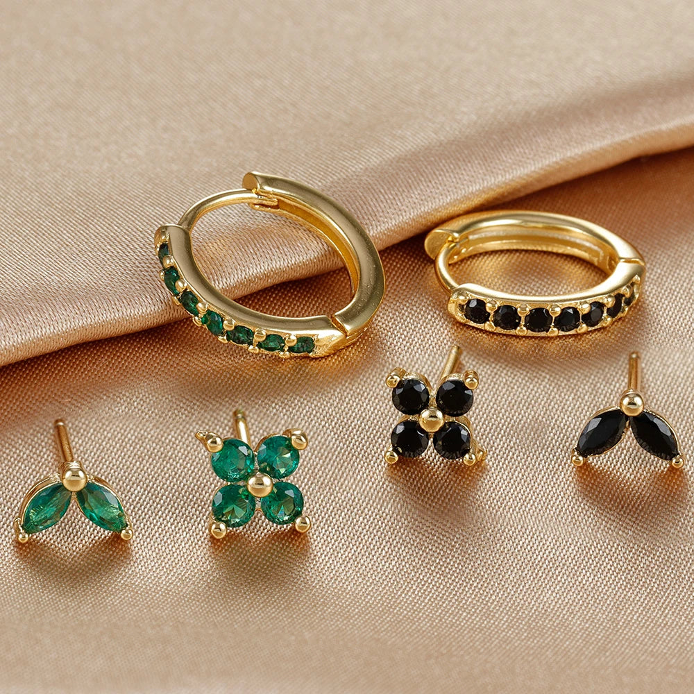 Aurora Bloom™ Earring Set 3PCS Stainless Steel Gold
