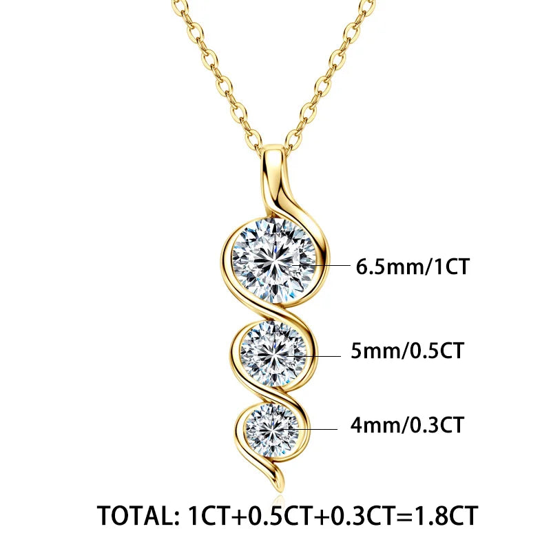 Eternal Twist™ Moissanite Necklace – Wedding & Gift Edition
