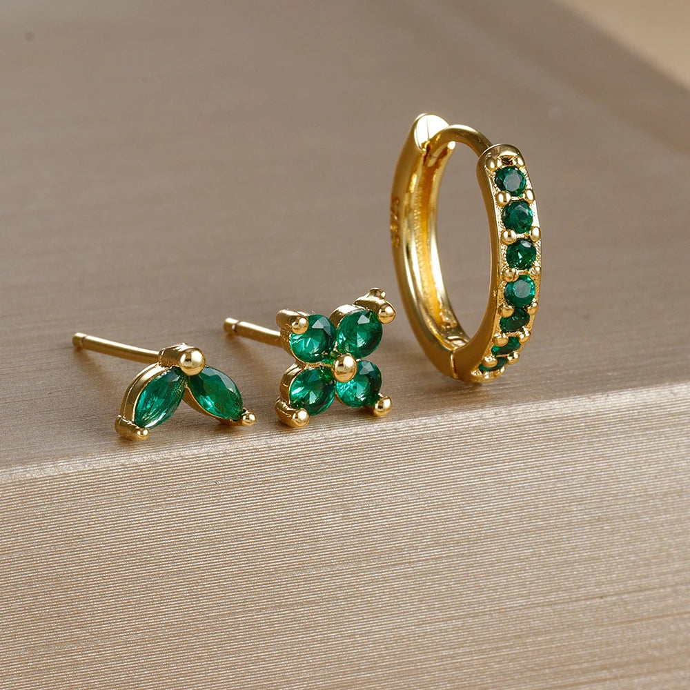 Aurora Bloom™ Earring Set 3PCS Stainless Steel Gold