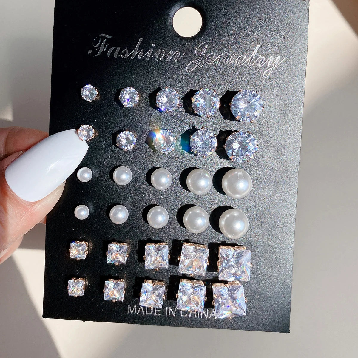 8. Starflare™ Zircon & Pearl Earring Set