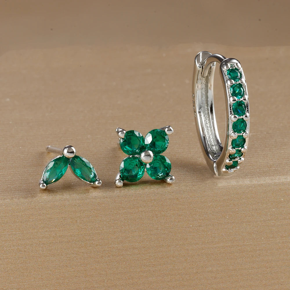 Aurora Bloom™ Earring Set 3PCS Stainless Steel Gold
