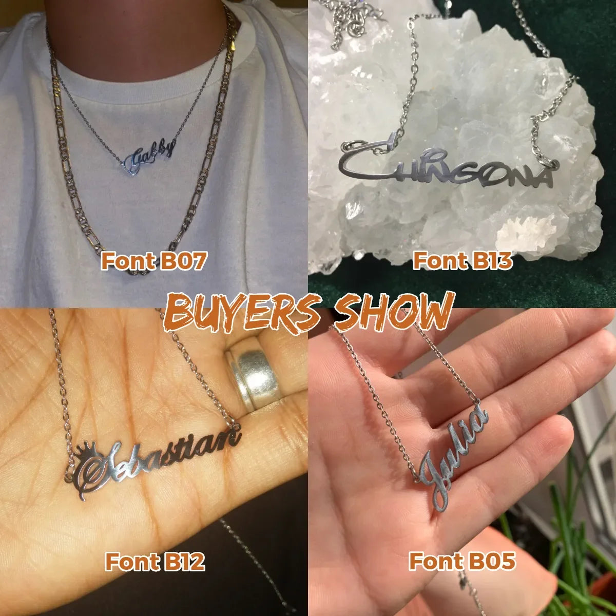 Signature Glow™ Custom Silve Choker – Personalized Stainless Steel Name Necklace