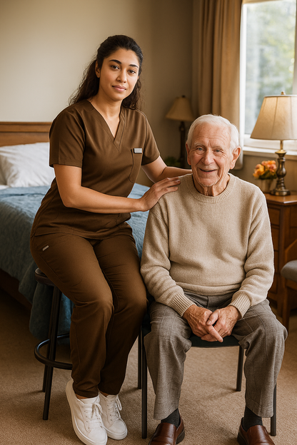 Premium Women’s Nursing Scrubs Jogger Set – Short Sleeve V-Neck Top & Stretch Pants