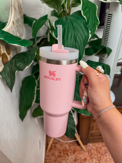 ChillMate™ 40oz  Stanley Thermal Tumbler with Straw – Vacuum Insulated Stainless Steel Travel Cup for Hot & Cold Drinks