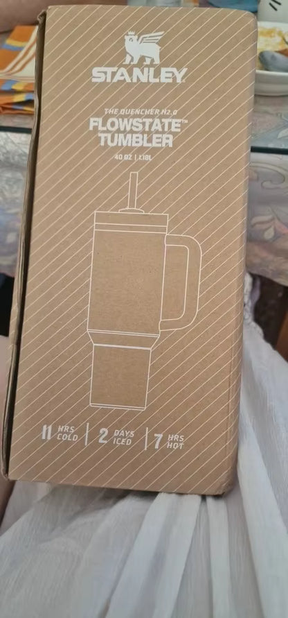 ChillMate™ 40oz  Stanley Thermal Tumbler with Straw – Vacuum Insulated Stainless Steel Travel Cup for Hot & Cold Drinks