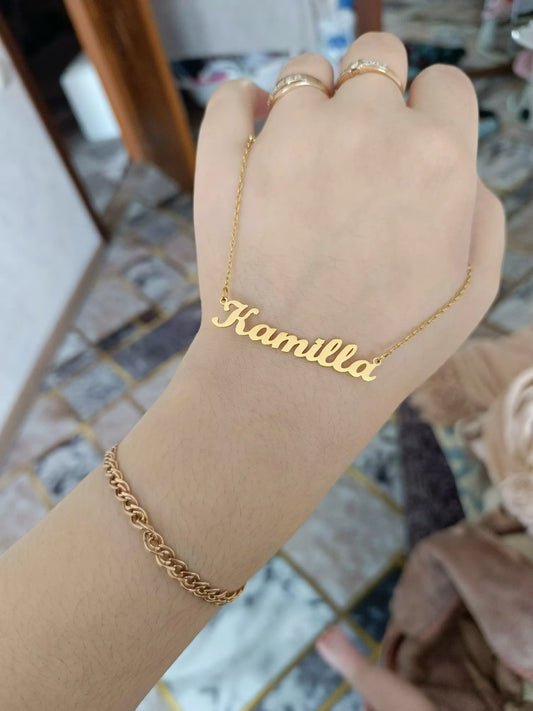 Signature Glow™ Custom Gold Choker – Personalized Stainless Steel Jewelry