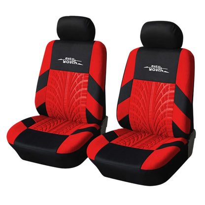 Universal Car Seat Protector Set – Stylish Embroidery & Tire Track Detail