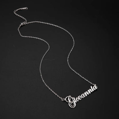 Signature Glow™ Custom Silve Choker – Personalized Stainless Steel Name Necklace