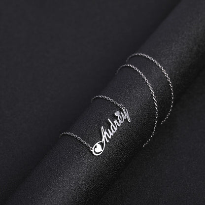 Signature Glow™ Custom Silve Choker – Personalized Stainless Steel Name Necklace