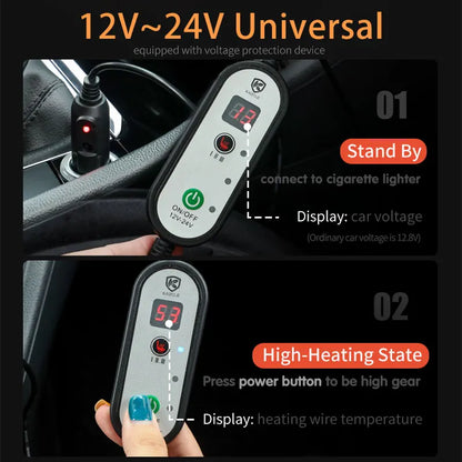 Premium Heated Car Seat Cover – 12V/24V