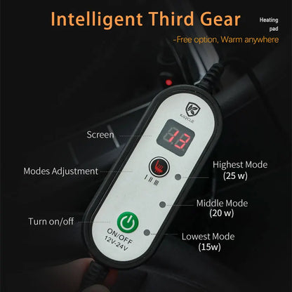 Premium Heated Car Seat Cover – 12V/24V