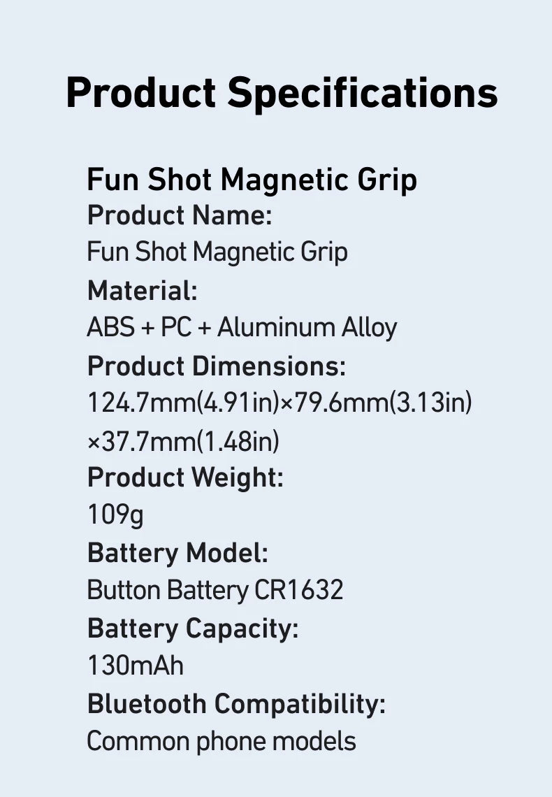 TELESIN™ Magnetic Smart Grip Handle – Shoot Like a Pro