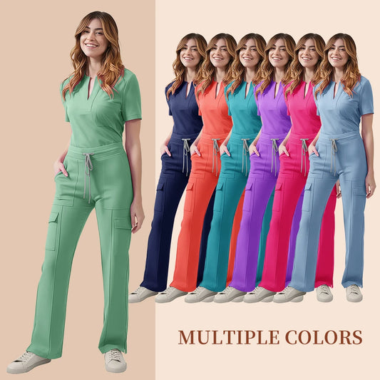 ScrubEssence Women’s Medical Uniform – 2-Piece Set with Pocket Top & Pants