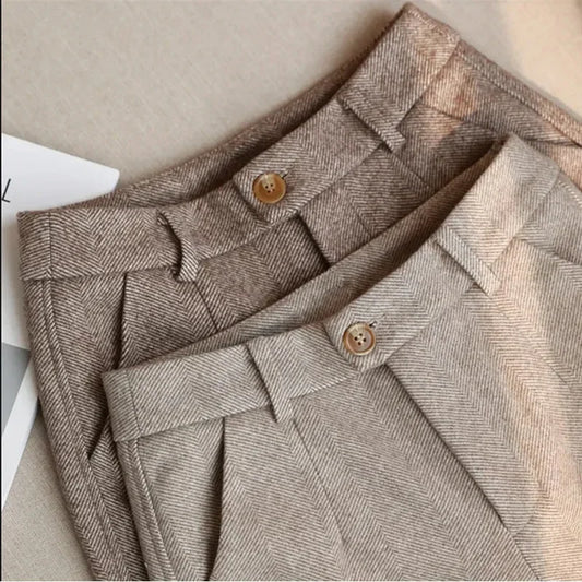 WoolGleam™ High-Waist Harem Pants