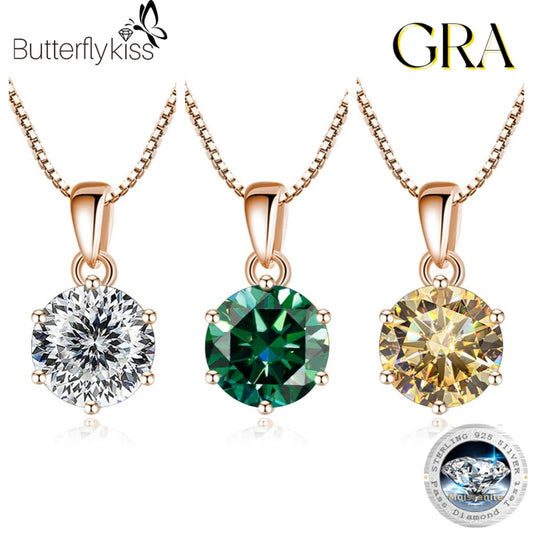 Rosellea™ moissanite Necklaces Rose Gold Plated Pendant