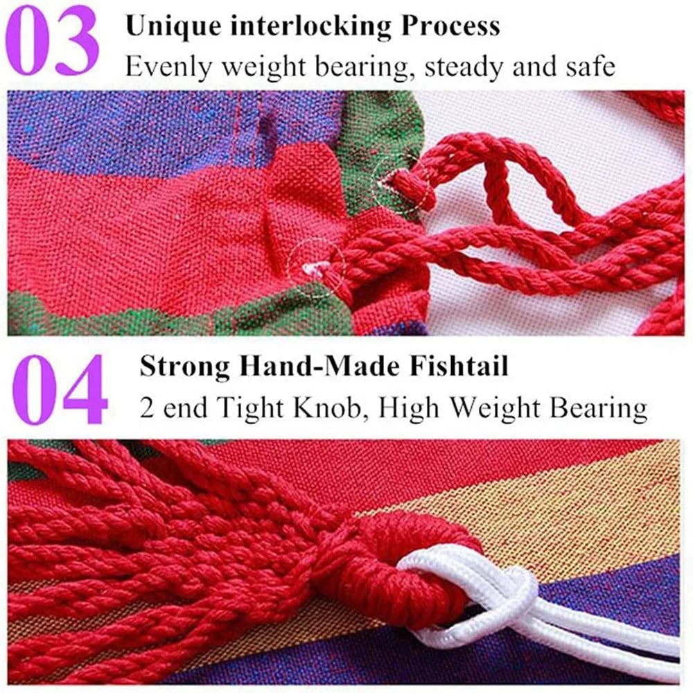 CottonLounge™ 2-Person Hammock — clean, cozy, and brandable.