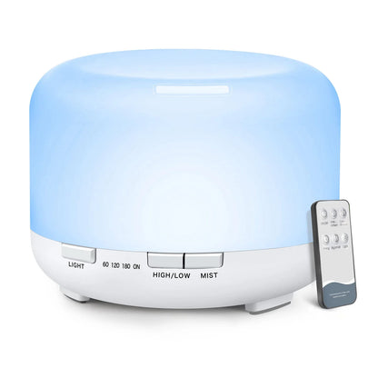 Humidifier + Aroma Diffuser with Remote Control, 5V 2A ( Essential Oil Aroma optional )