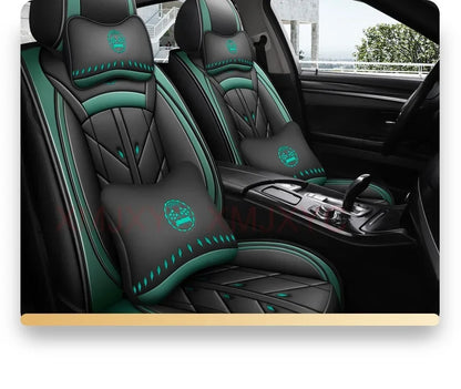 Lux Car Seat Covers, Universal Style Full Coverage Car Seat Cover for Mazda CX5 CX30 Volvo V40 Renault Megane Clio 3 Rav4 Car Accessories Pu Leather