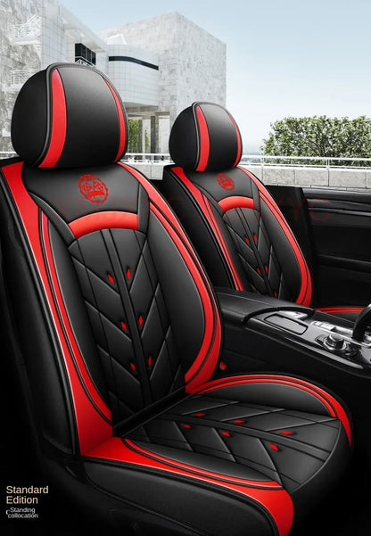 Lux Car Seat Covers, Universal Style Full Coverage Car Seat Cover for Mazda CX5 CX30 Volvo V40 Renault Megane Clio 3 Rav4 Car Accessories Pu Leather