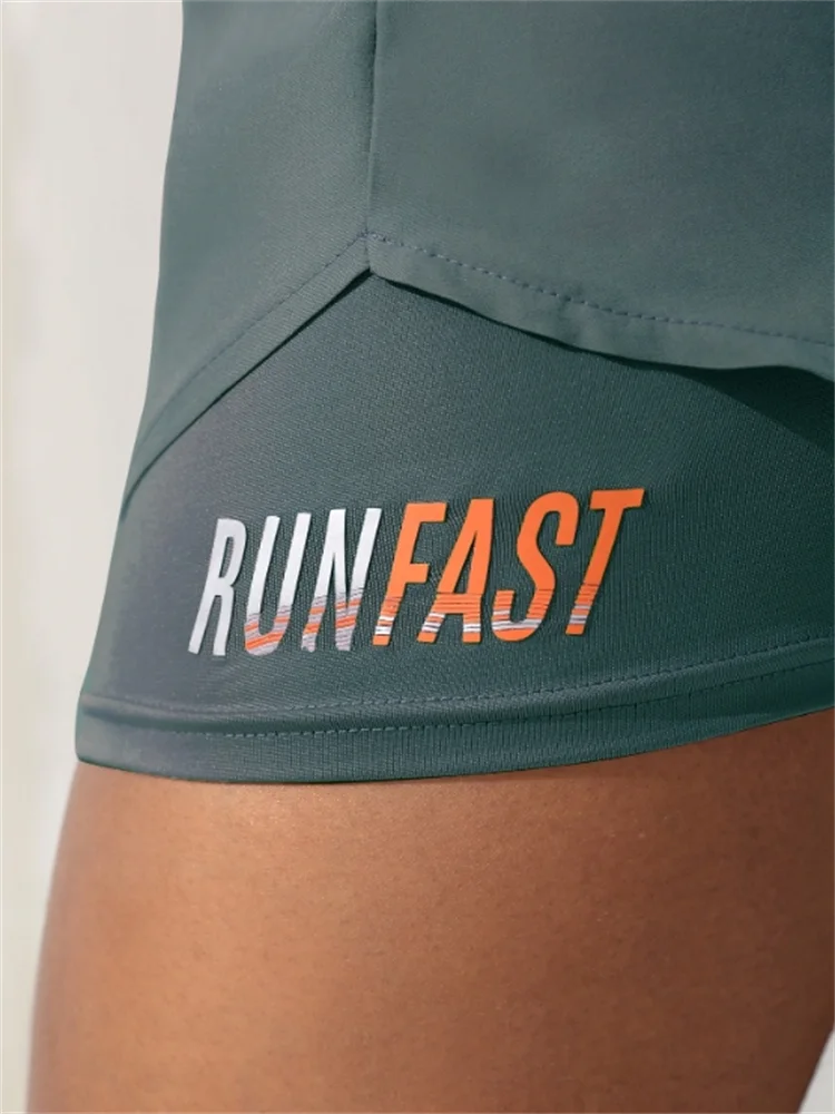 MoveFit Dual-Layer Yoga Shorts for Women – High Rise Elastic Training Pants