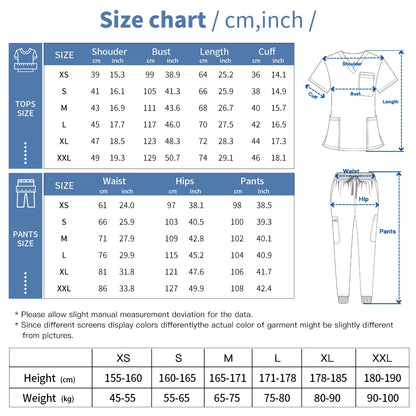 ComfortLab Women’s Jogger Scrub Set – Stretch Medical Uniform | Nursing & Spa Workwear Top + Pants
