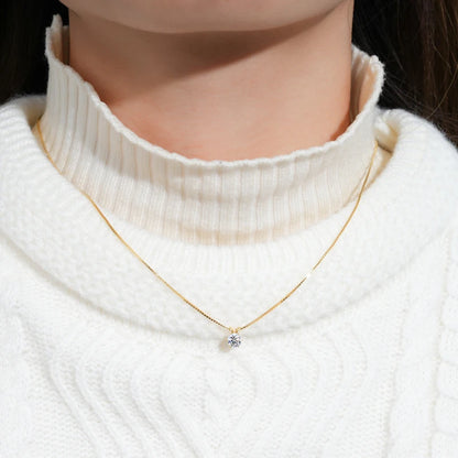 PureGlow™ 925 Silver Moissanite Necklace – Certified Gift Edition