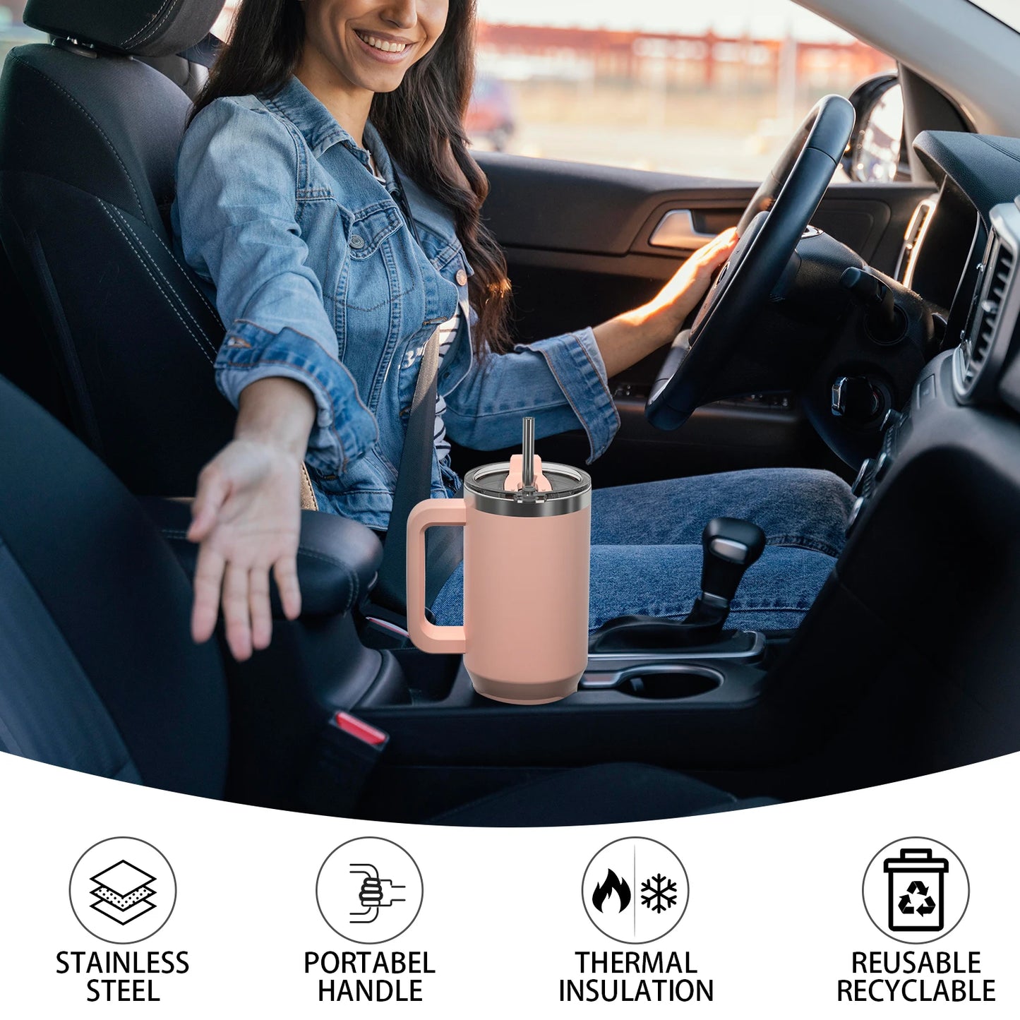 GoChill™ 40oz Stainless Steel Mug