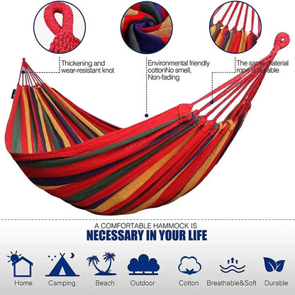 CottonLounge™ 2-Person Hammock — clean, cozy, and brandable.