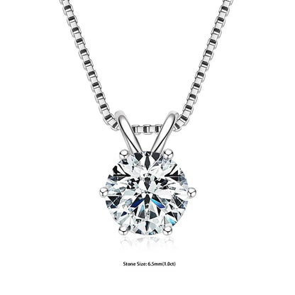 PureGlow™ 925 Silver Moissanite Necklace – Certified Gift Edition